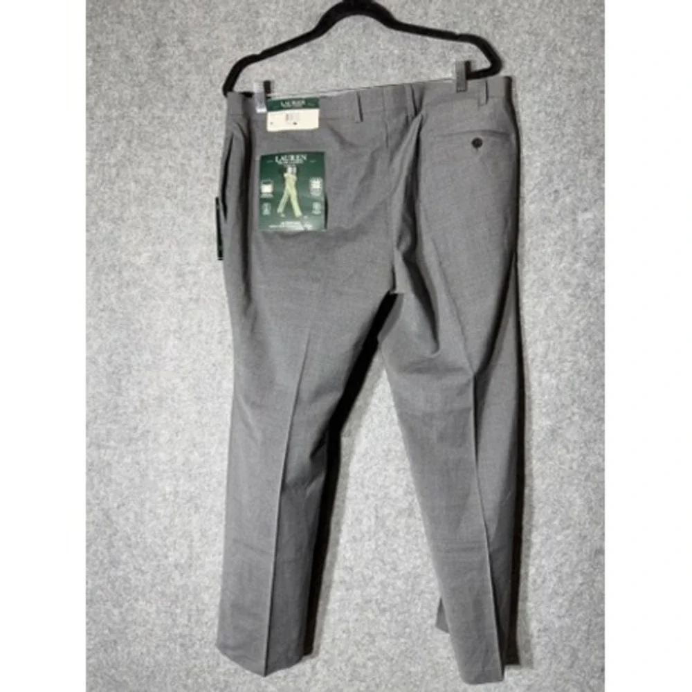 Lauren Ralph Lauren Mens Ultraflex Grey Wool Blend Dress Pants 38W 29L NWT